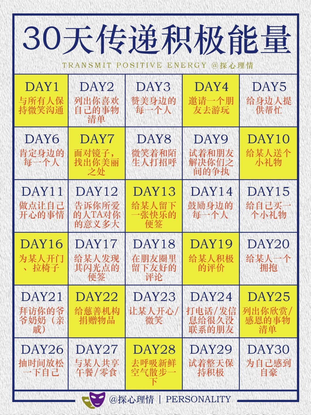 30天传递积极能量