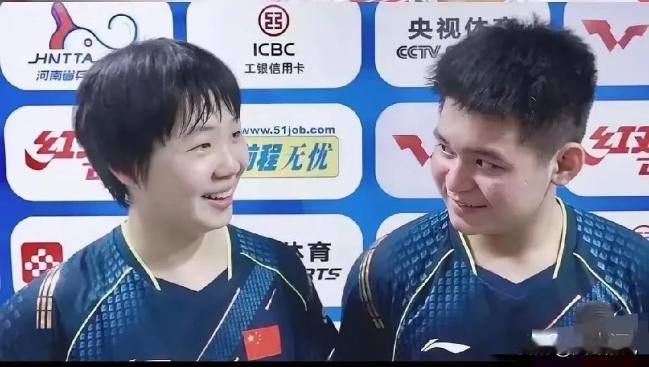 石头和曼姐的混双涨球很明显，看着就开心，国乒梯队建设起来了，后继有人了，哥姐也能