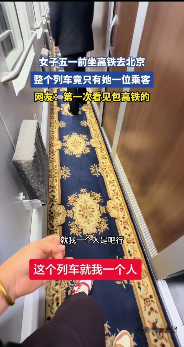 女子五一前进京，直接喜提整趟高铁专列
五一临近，所有人都在为进京高铁票抢破了头，