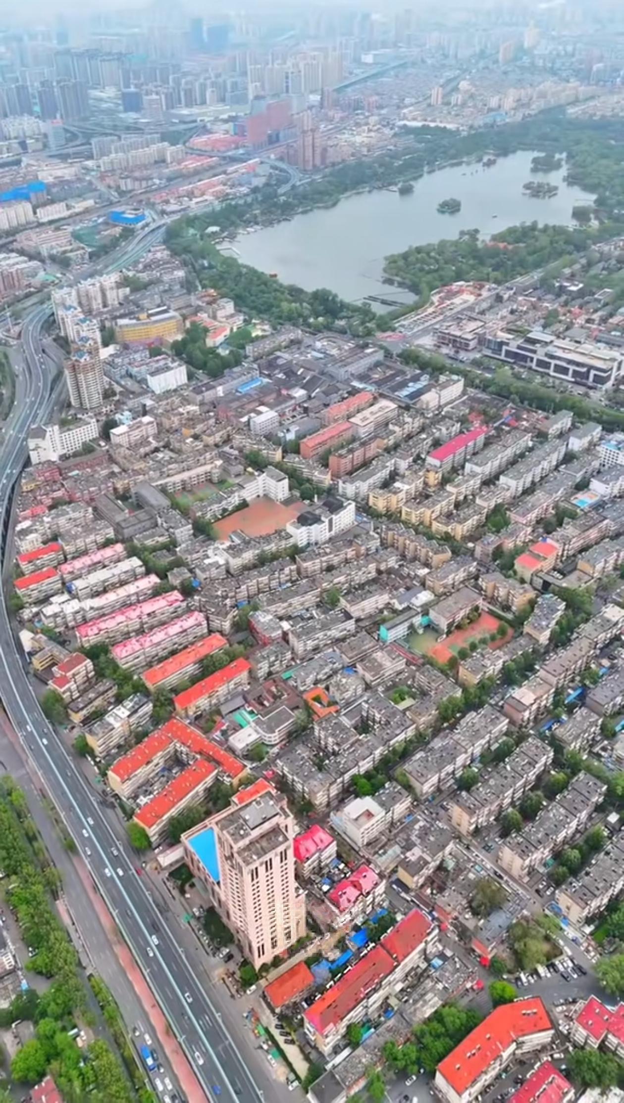 济南制锦市航拍图