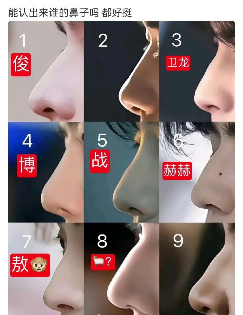 你能认出谁的鼻子？考验眼力的时候到了[偷乐] ​​​
