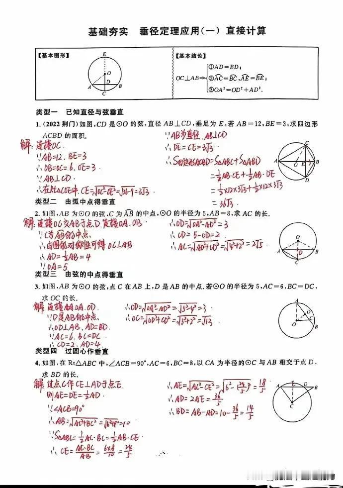 圆的有关计算
初中数学讲透中考