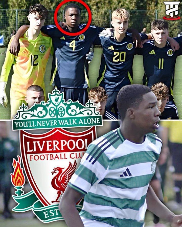 利物浦接近与凯尔特人新星吉克米米达成协议，这名后卫现年15岁。 