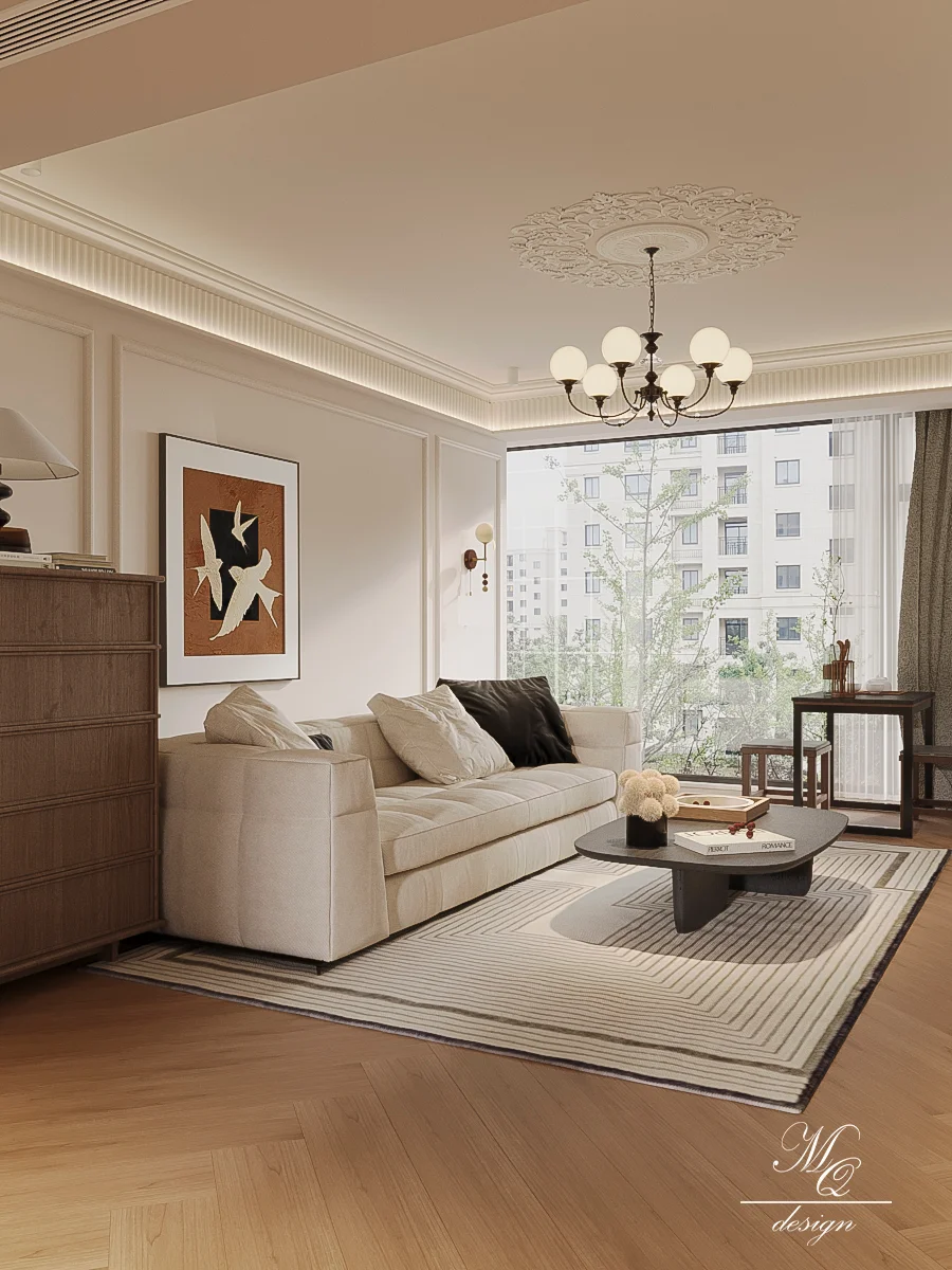 温馨的家～法式复古风格的家 平层设计