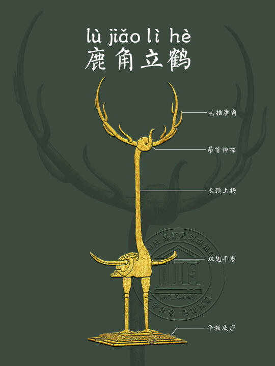 【鹿角立鹤】他的角上真的能够挂个鼓吗？
