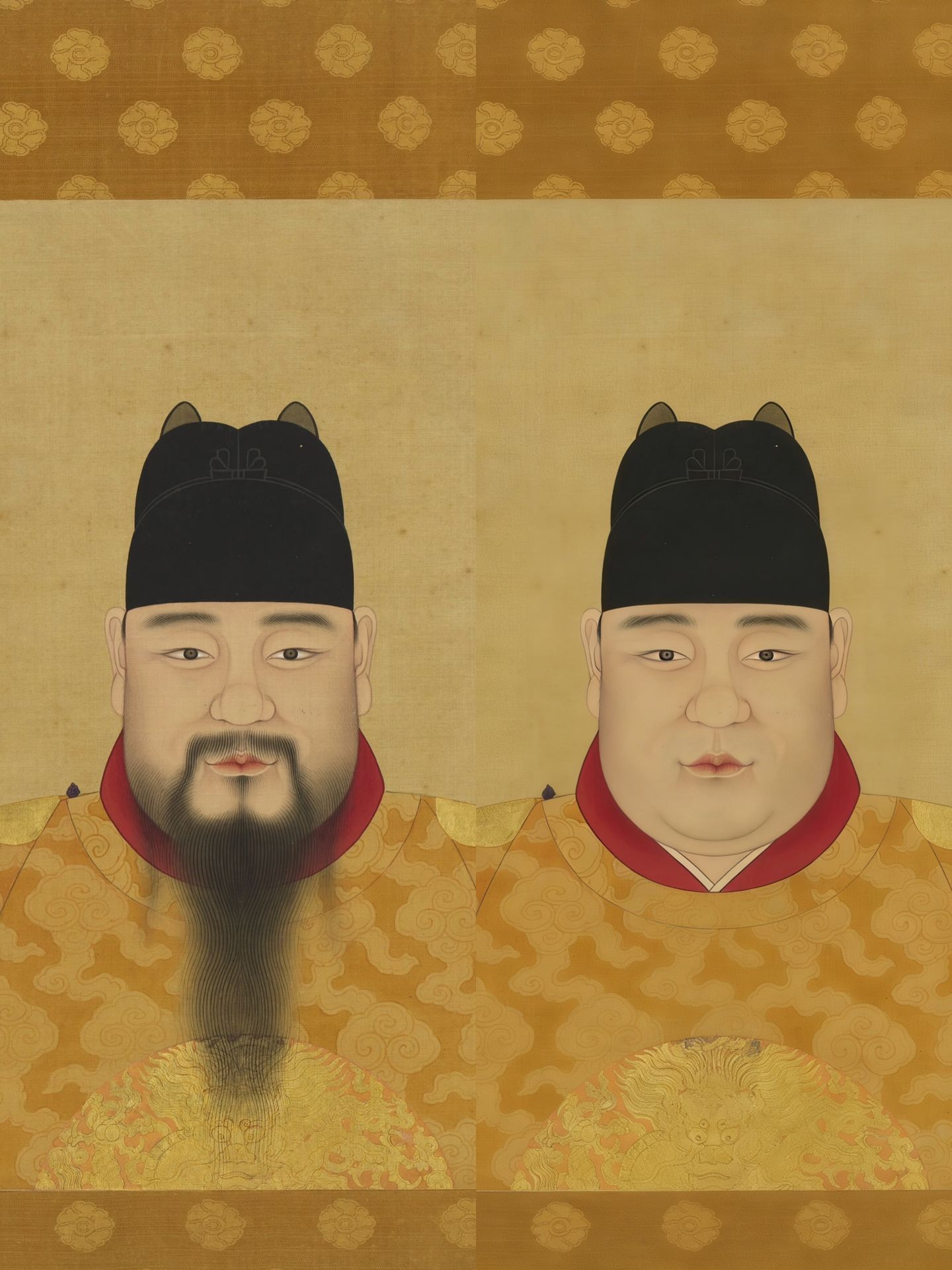 没胡子确实没那么威严了不过看起来年轻好几岁。朱元璋朱棣明朝