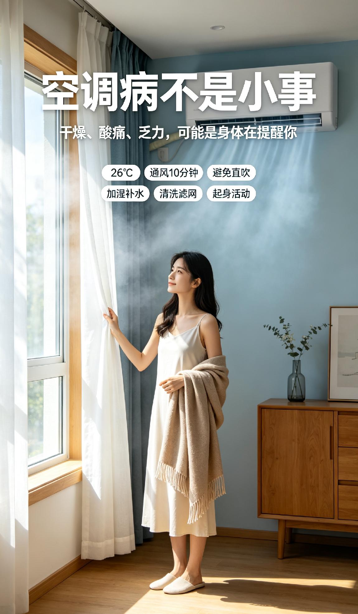 吹空调久了对人体健康有何影响?
夏天一到，不少人直接开启“空调房焊死”模式，上班