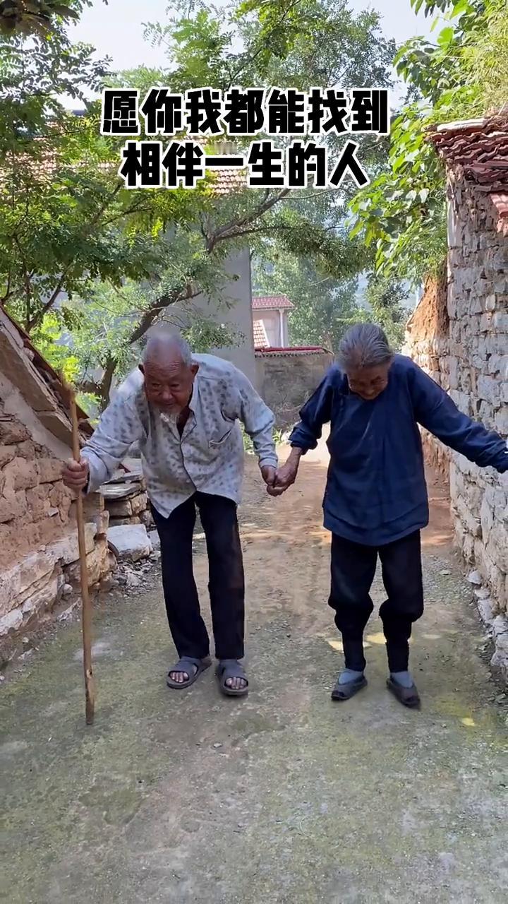 最美的画面不过如此。
穿破才叫衣，到老才是妻。从青丝到白发，一路搀扶相互依靠。愿