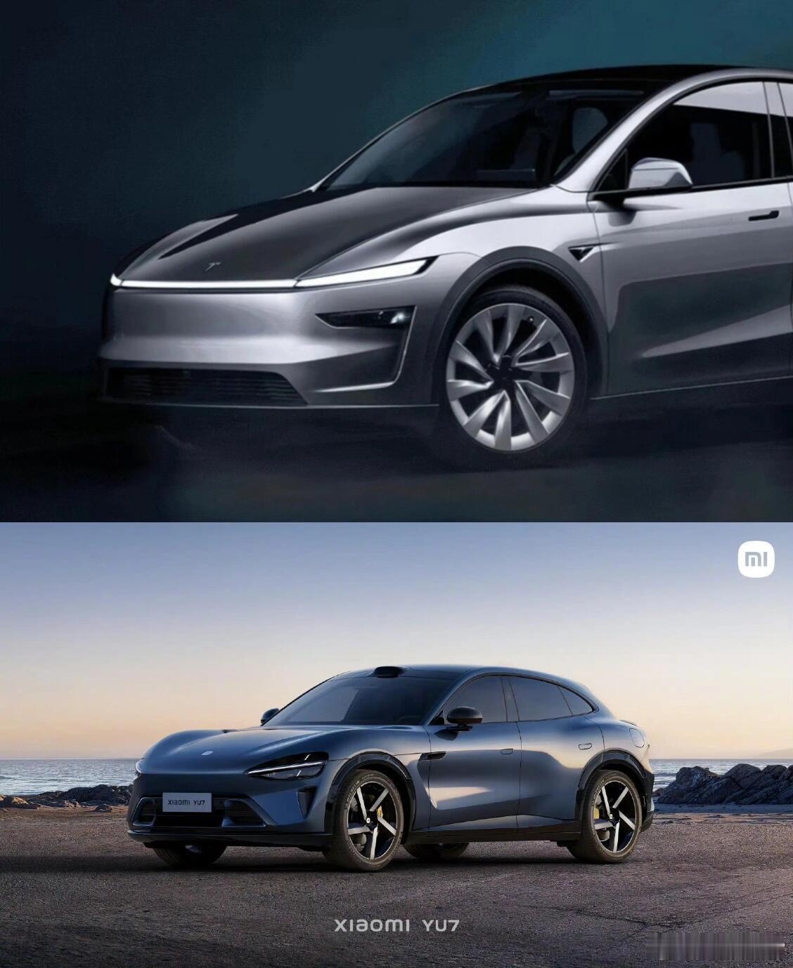 雷军 小米YU7  选择新款 特斯拉Model Y 还是 优秀的设计都相似（保时