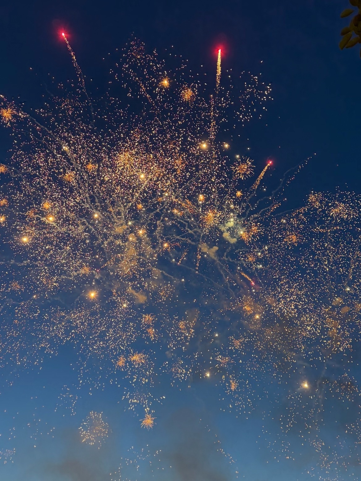 漫天星火落夜空，烟火载满温柔期许。 
