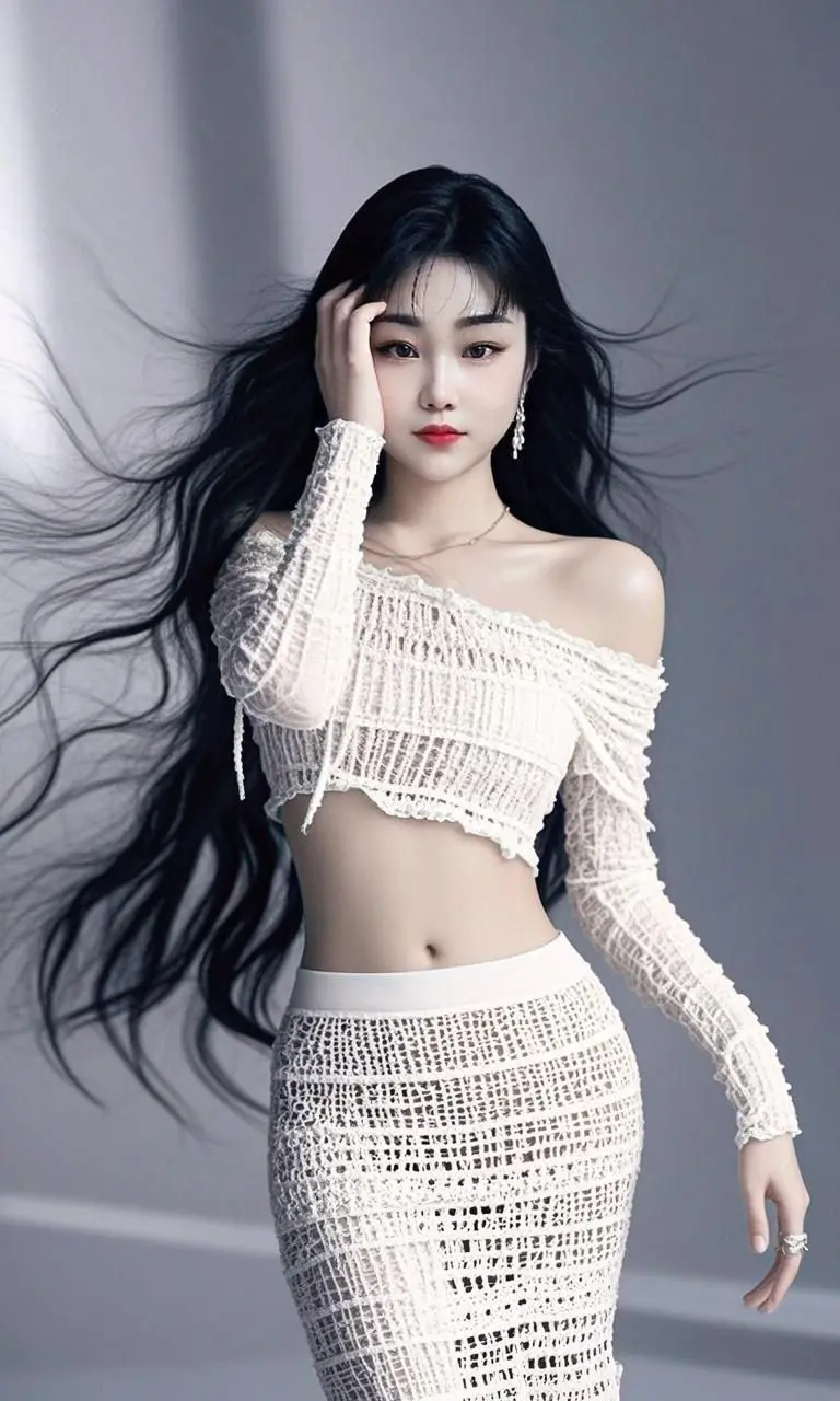 AI纯欲针织美人