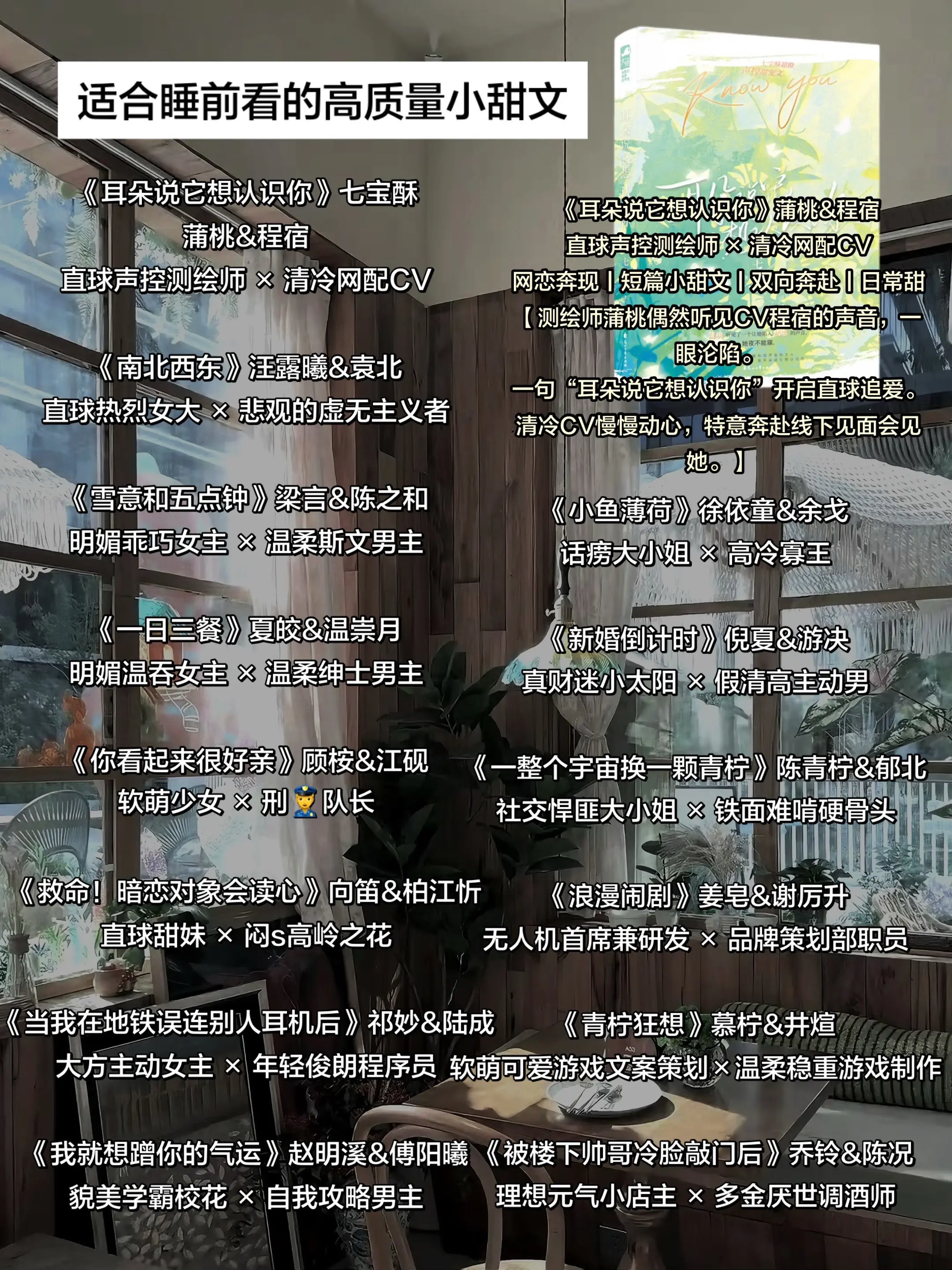 适合睡前看的高质量小甜文。