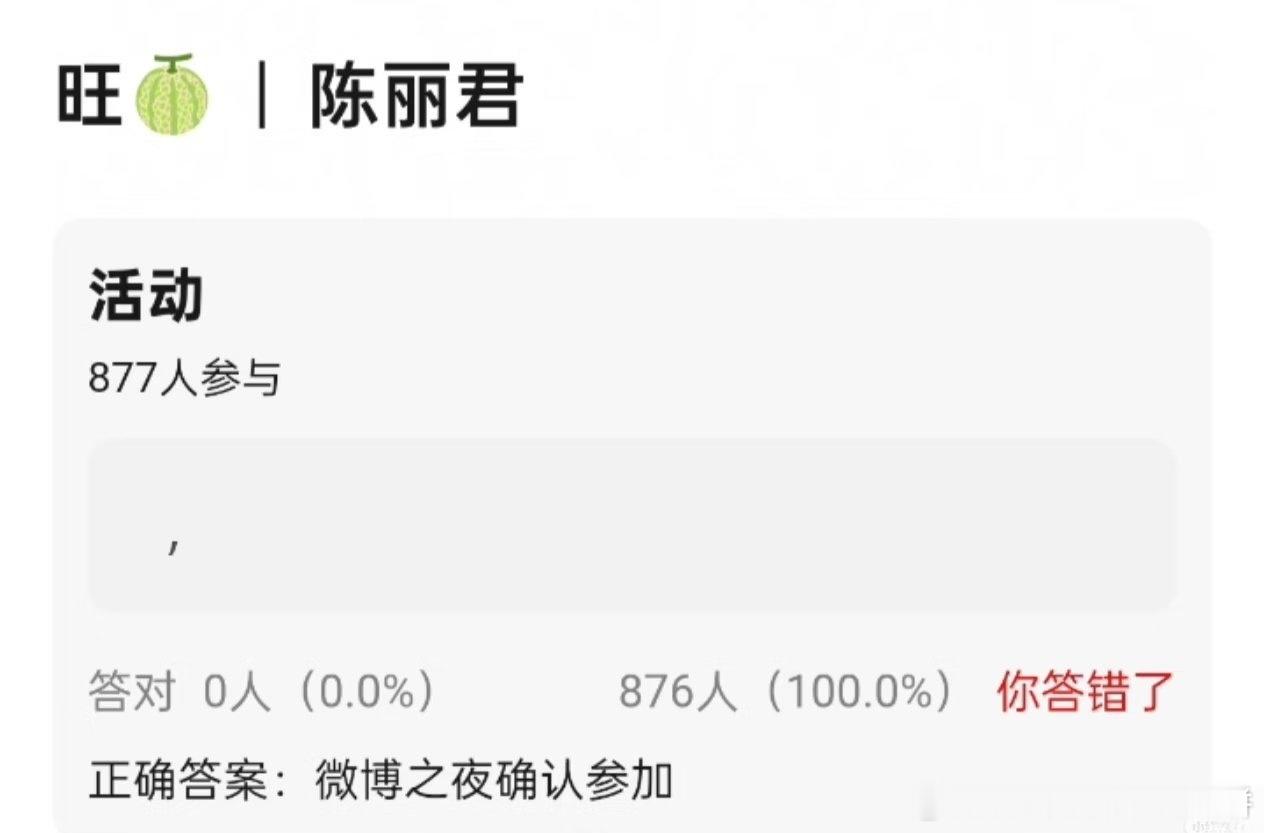 🍉 陈丽君即将参加微博之夜 