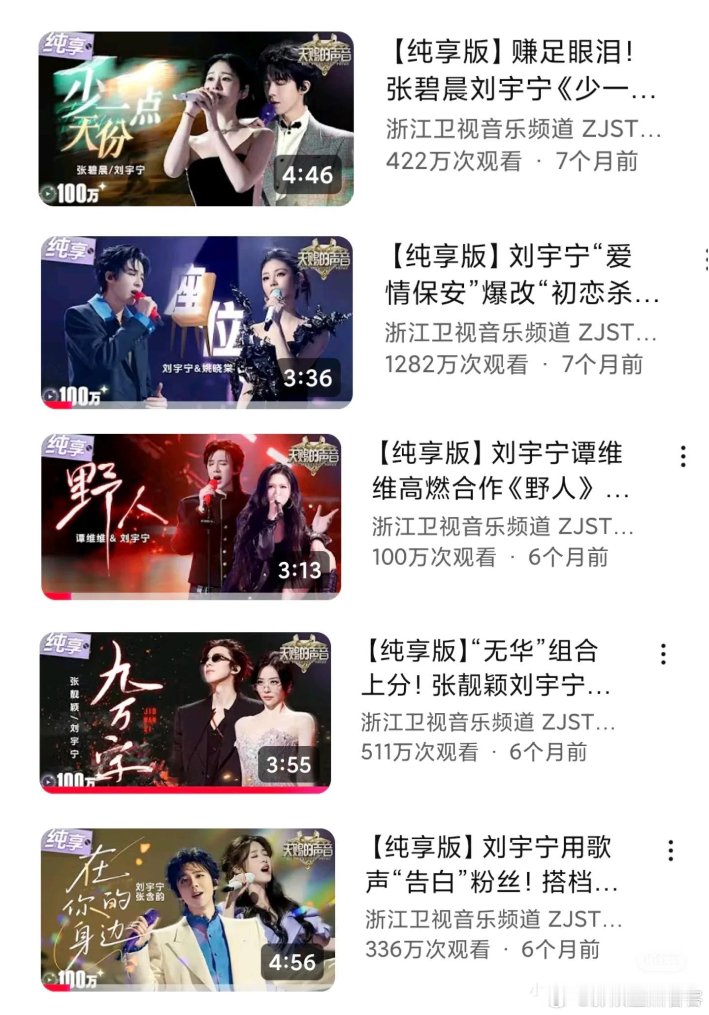 太太太太太太🐮🐮🐮🐮🐮🐮随着《野人》破百万，刘宇宁天赐的声音6舞台5