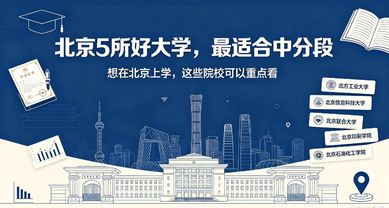 在北京，还有一批实力不错的本科院校，录取分数线相对友好，适合中分段的考生。不用考