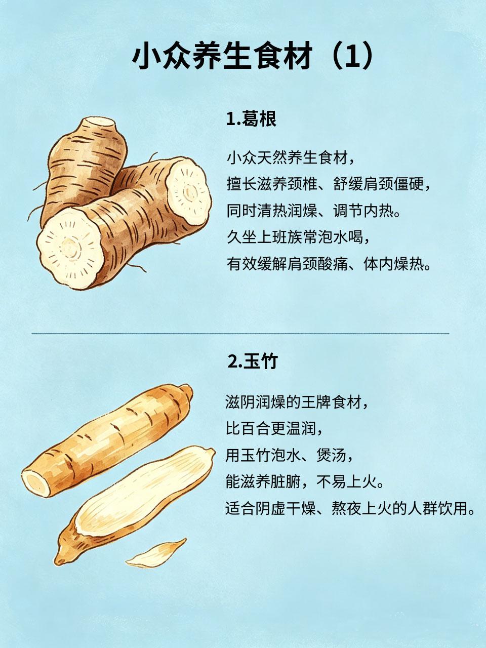 小众养生食材，功效实在太强大
日常养生大家多只认识枸杞、红枣🍒，很多小众的天然