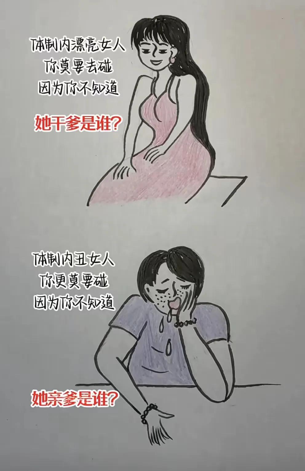 体制内漂亮女人与丑女人的区别