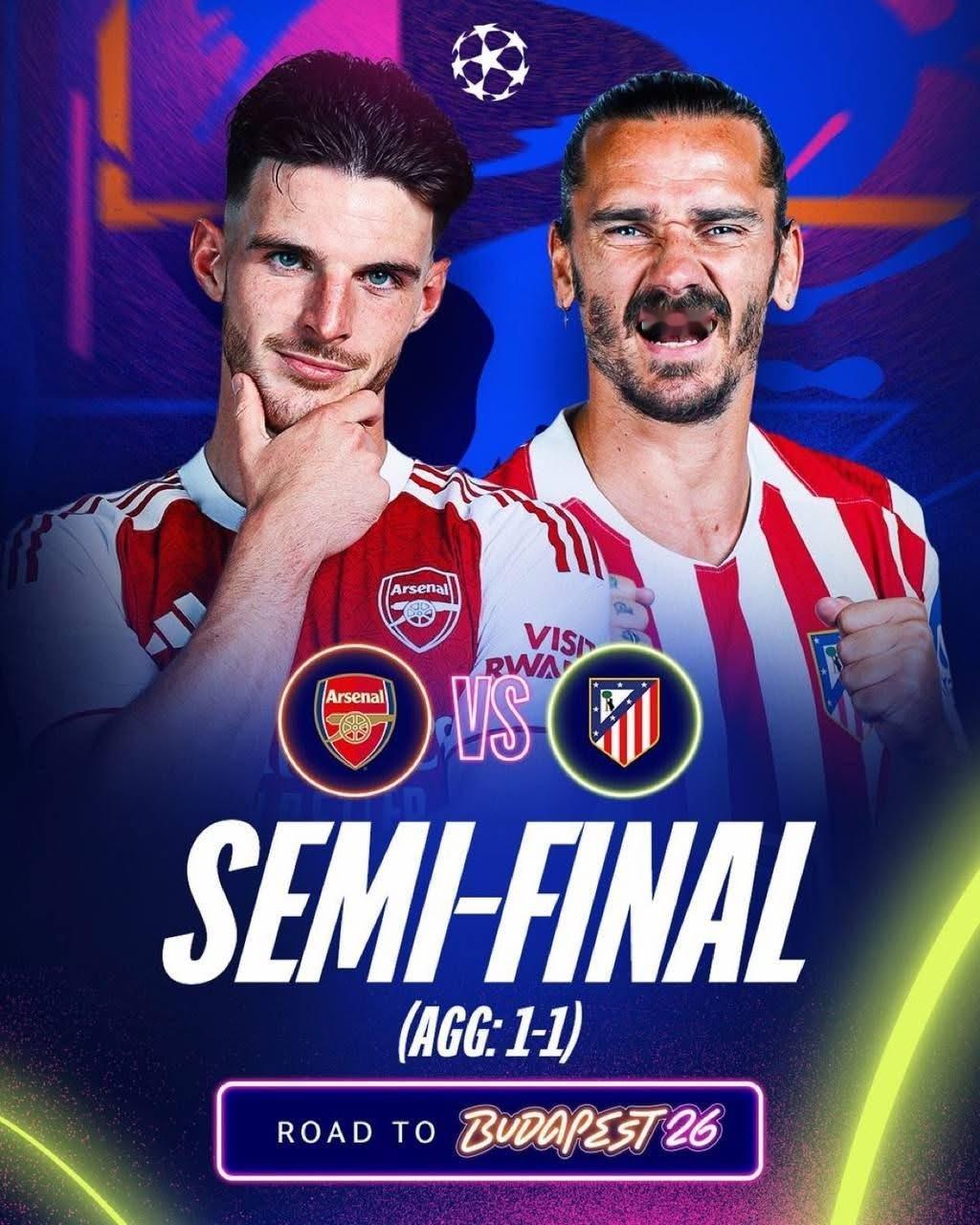 今晚「高朋滿座」🔴⚪️🔴⚪️UCL阿仙奴馬德里體育會