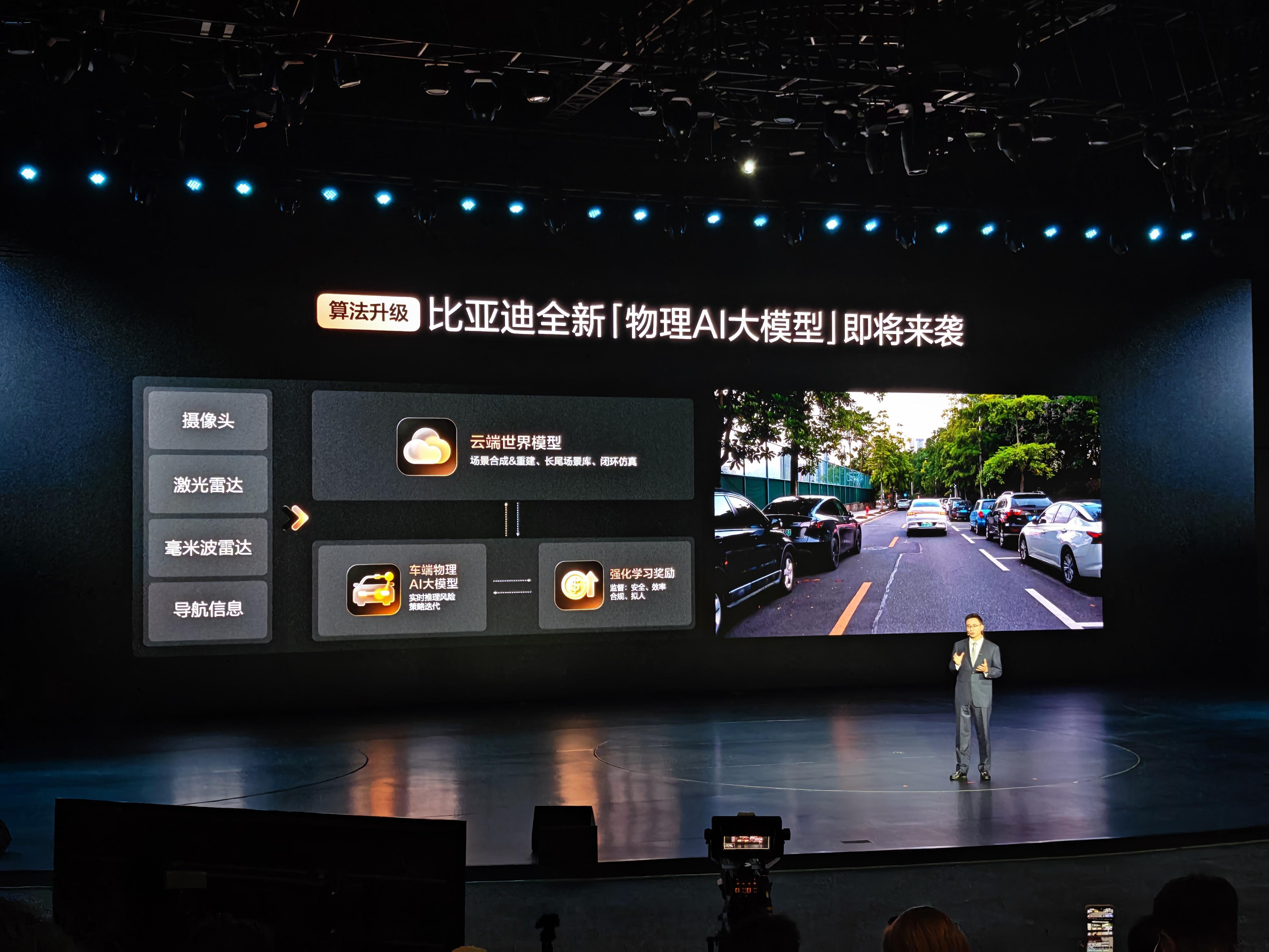 比亚迪物理AI大模型即将来能知道物理世界运行逻辑比亚迪智能化战略发布会