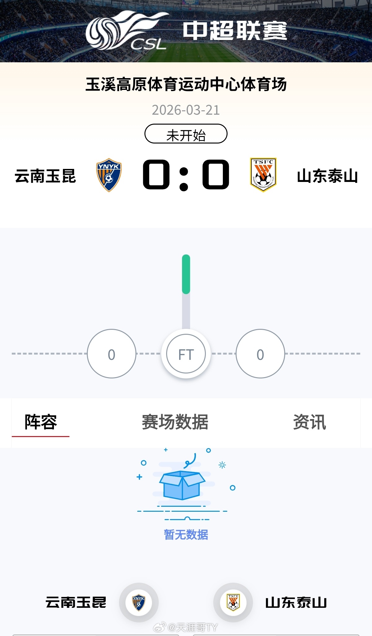 山东泰山云南玉昆vs山东泰山 该拿分了吧？评论区预测比分 