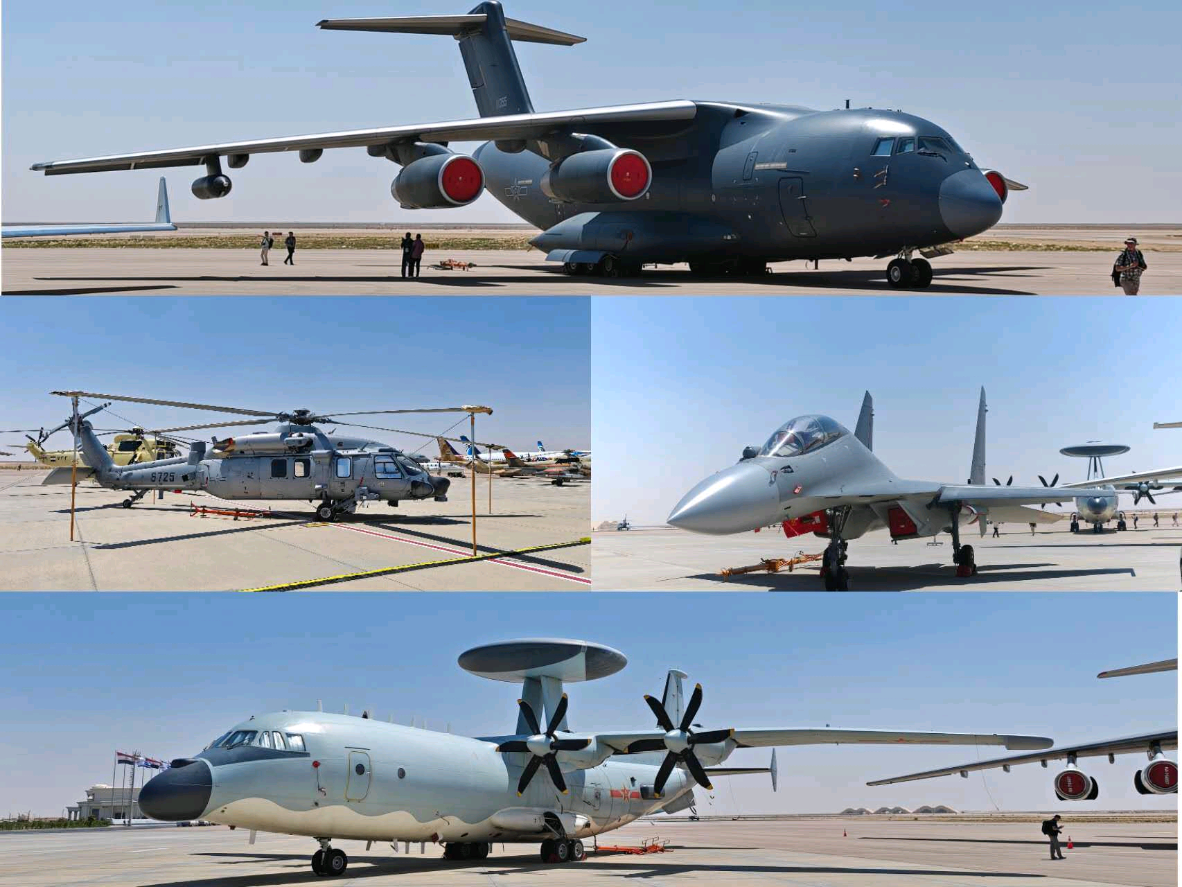 埃及航展上的运油-20A、直-20KA、歼-16和空警-500 烽火问鼎计划制胜