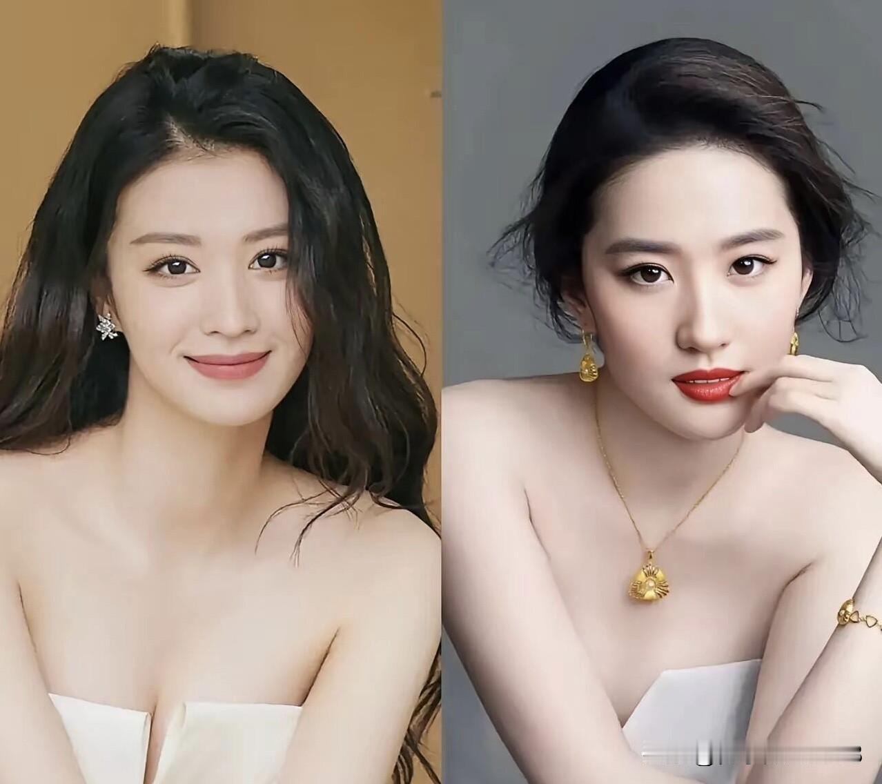 不知道你发现了没，刘亦菲就是这么神奇，你单看她并不觉得多惊艳，但是只要她和别的女