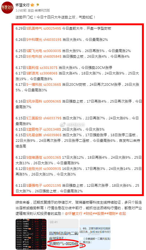 午评：今天A股市场呈现典型的跷跷板格局。开盘后双创板块领涨，科创50指数一度大涨