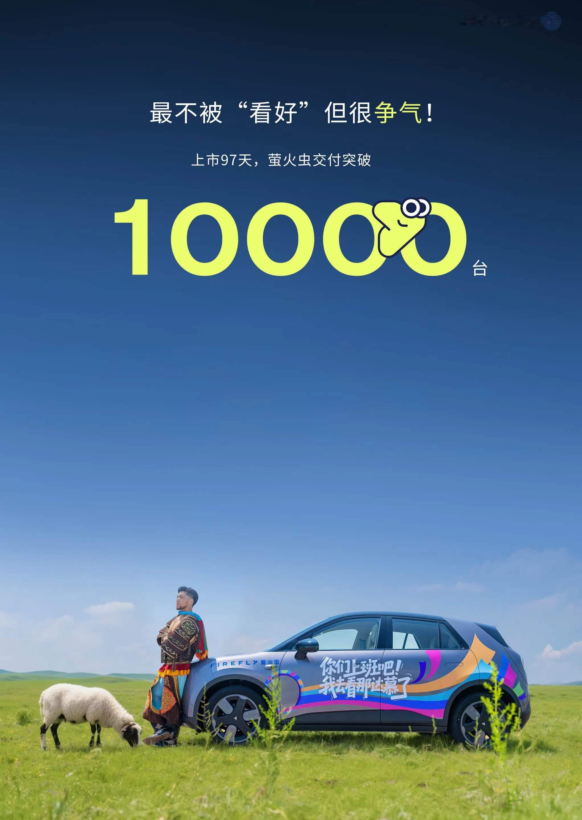 这个图也做的太好了吧！蔚来萤火虫交付超过10000台，也就是说有一万个人，已经像