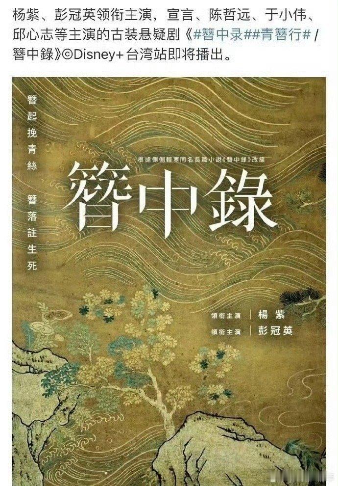 杨紫《簪中录》台湾待播海报已出，开播在即！精彩剧情引期待，杨紫古装扮相绝美，一同