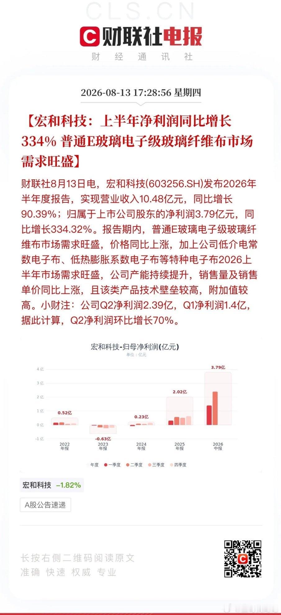 电子龙头盘后消息模棱两可！首先半年报高速增长是预期内的，但它终止了年产7200万