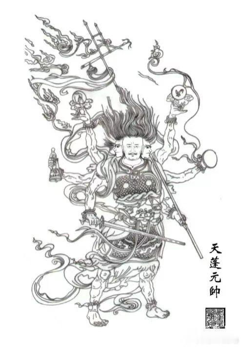 “天蓬元帅”在道教神话和《西游记》里是两个差别很大的形象：道教里他是威严的北极四