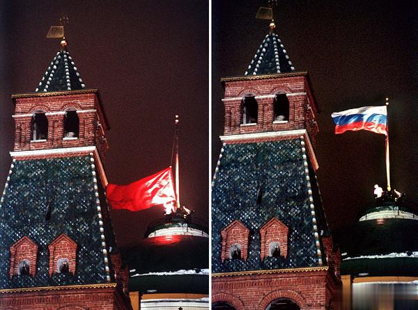 #历史上的今天# 1991年12月25日苏联国旗降下俄罗斯国旗升起，苏联解体了。