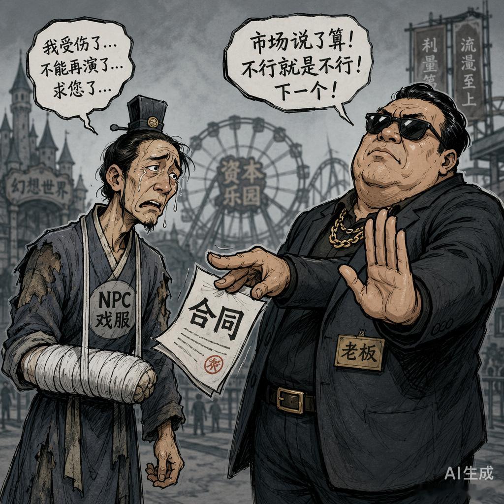 看到“NPC被掰断手臂索要合同遭拒”的新闻，心里真是一沉。😓出事43天了，左臂