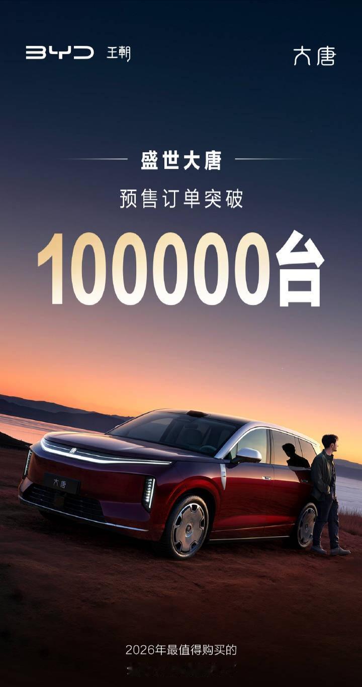多冒昧。以后不能喊迪子了，应该喊“迪爷”！

大唐的预售量已经突破10万台了，要