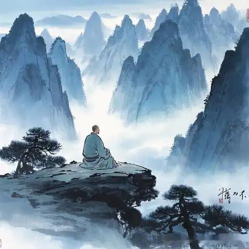 《题城山晚对轩壁 》
——宋·范成大
一枕流泉撼碧虚，
高人心迹两忘如。
晚晴看