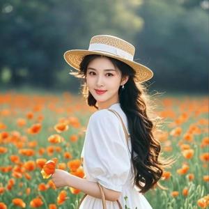 花丛里温馨绽放的玫瑰