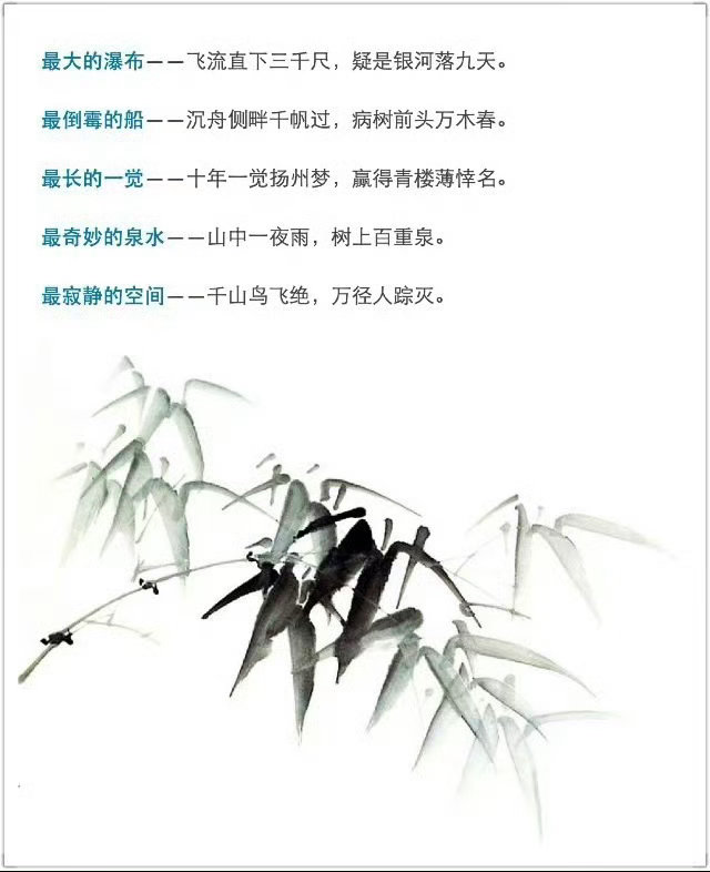 古诗词中的各种之“最” 