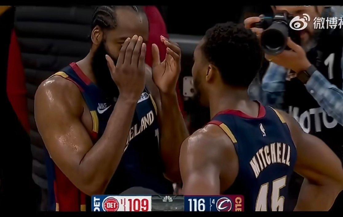 米切尔：我告诉哈登，你知道你是谁，继续做你自己！活塞vs骑士nba季后赛