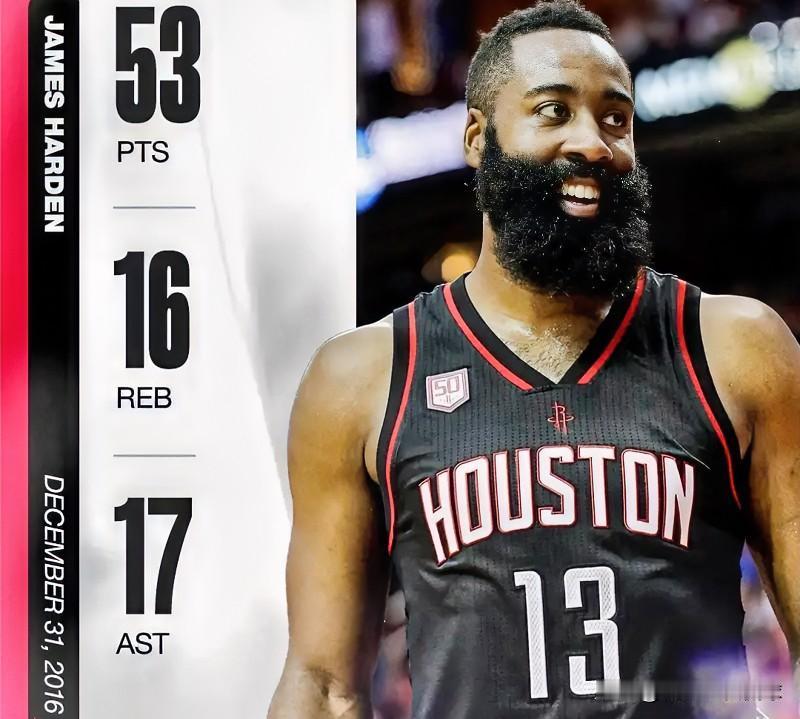 NBA历史上最强三双？约基奇占俩？

1、哈登60分10板11助：火箭vs魔术