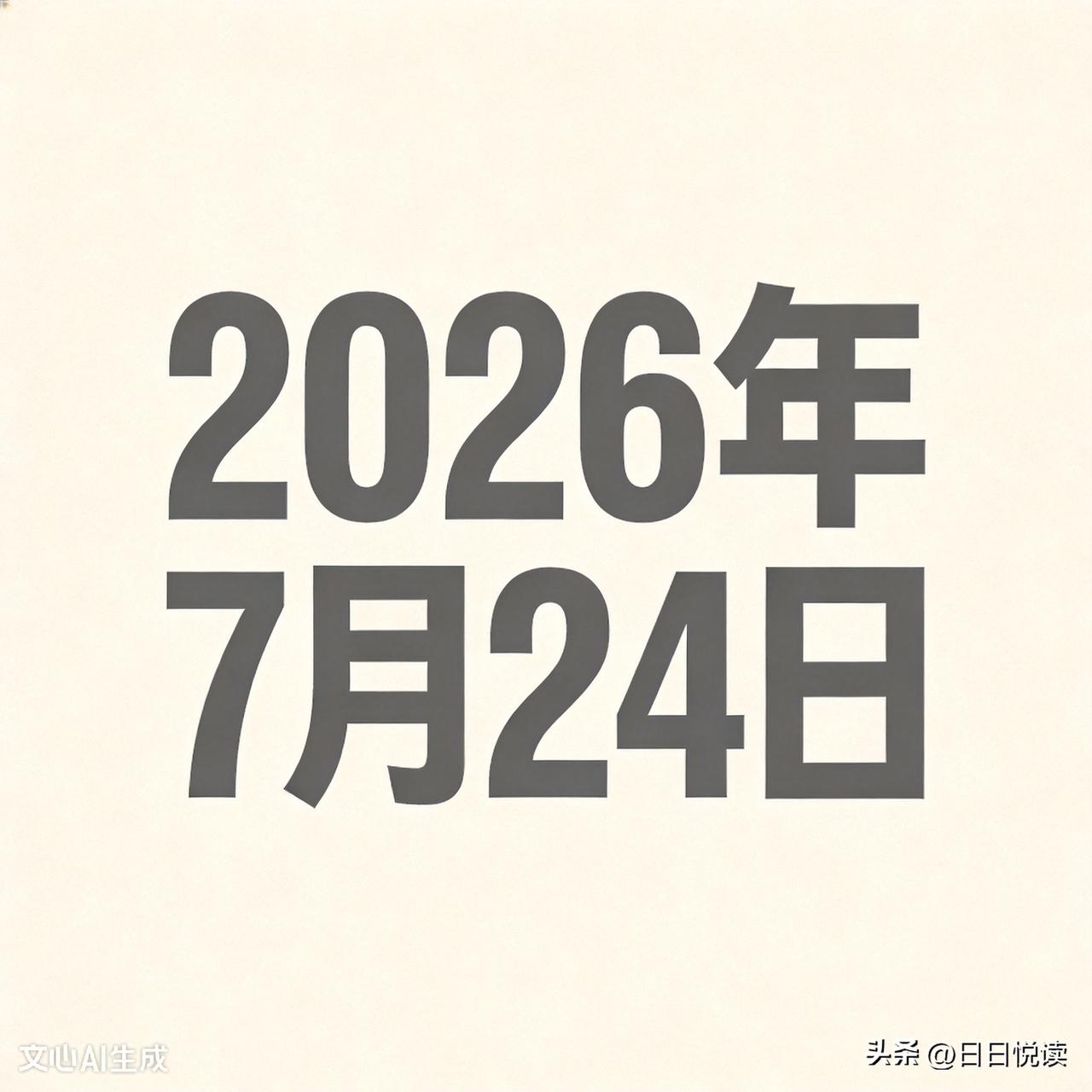 今天是2026年7月24日星期五，以下是重点资讯。

1、今年第12号台风"红霞