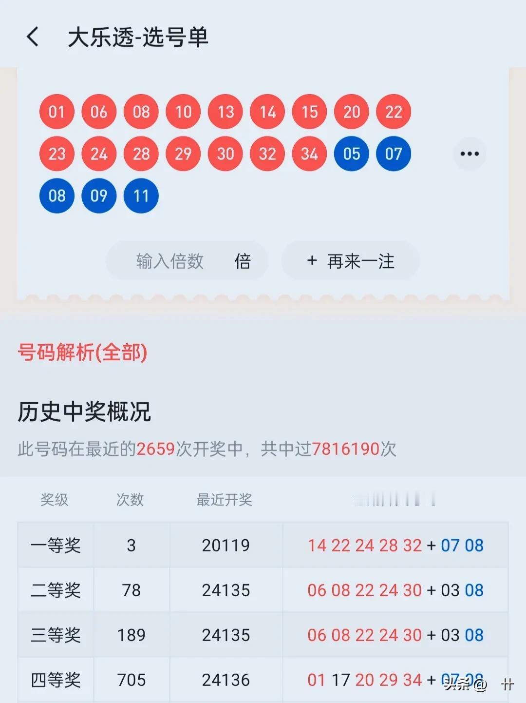 超级大乐透第24144期(12月11日)
大乐透第 24144 期，真是让人期待