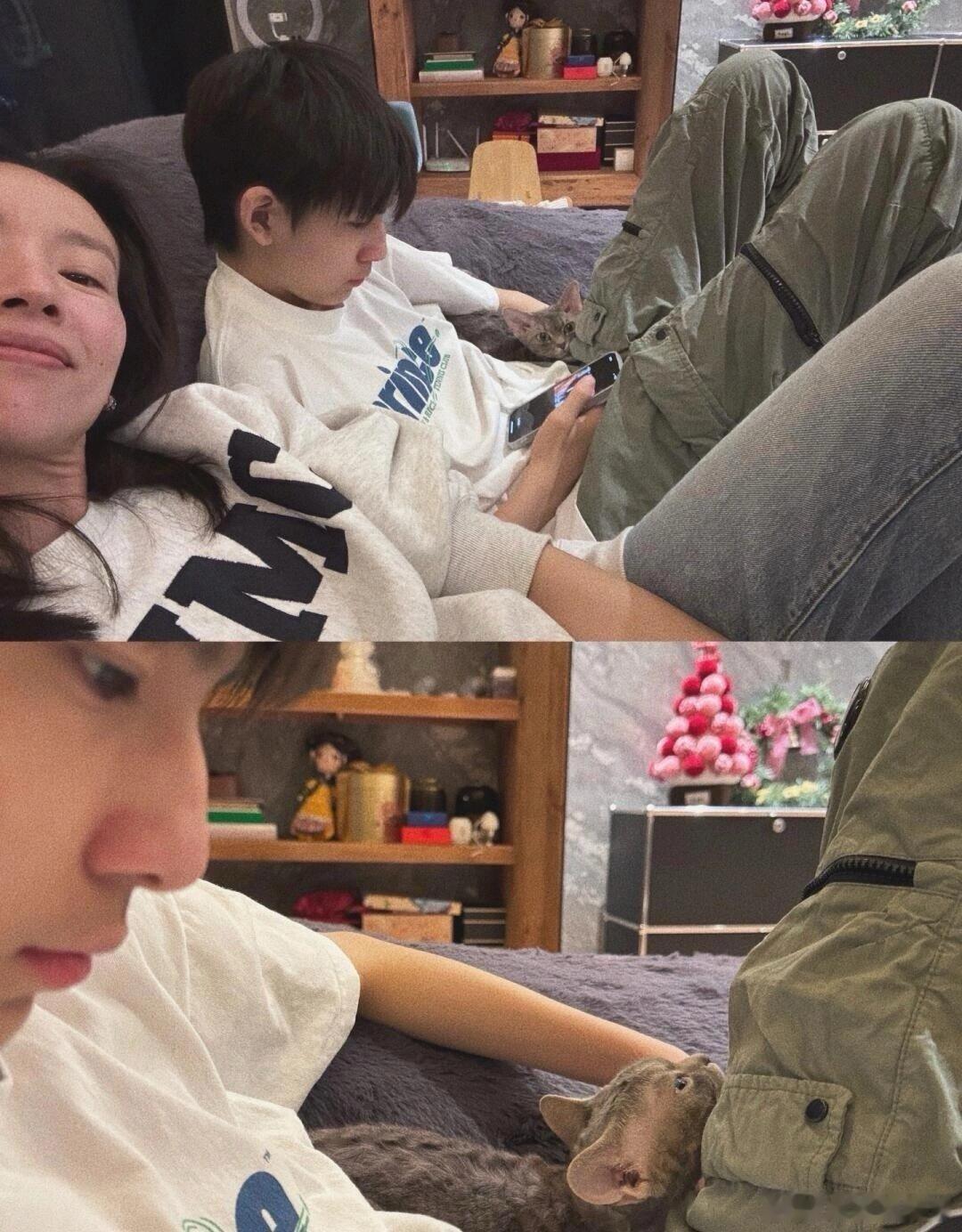 董洁潘粤明儿子基因彩票   董洁潘粤明儿子顶顶这颜值绝了！完美继承父母基因，越长