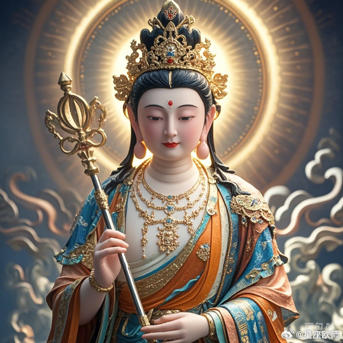 遇见文殊菩萨，一定行大运，许愿真的很灵！ 🙏🙏🙏 十二星座菩萨观音菩萨观音