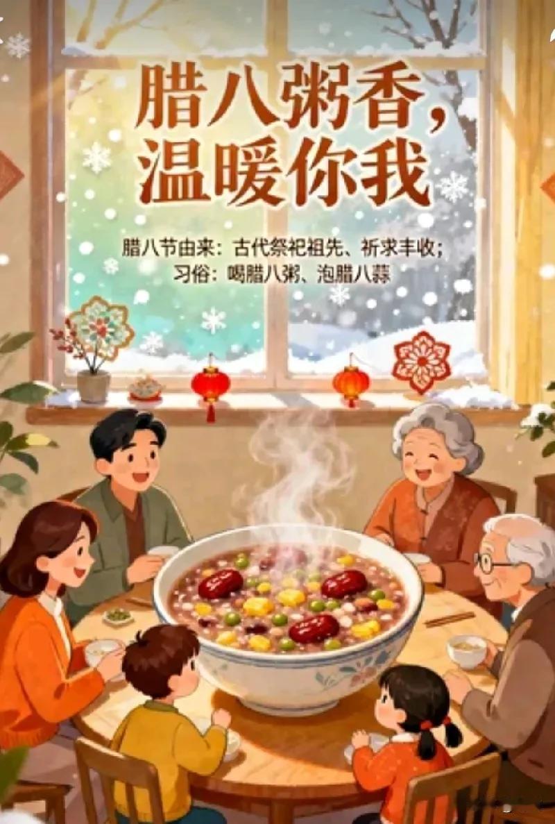 俗话说“过了腊八就是年”。

腊八一到，

年的脚步就真的近了。

小时候盼过年