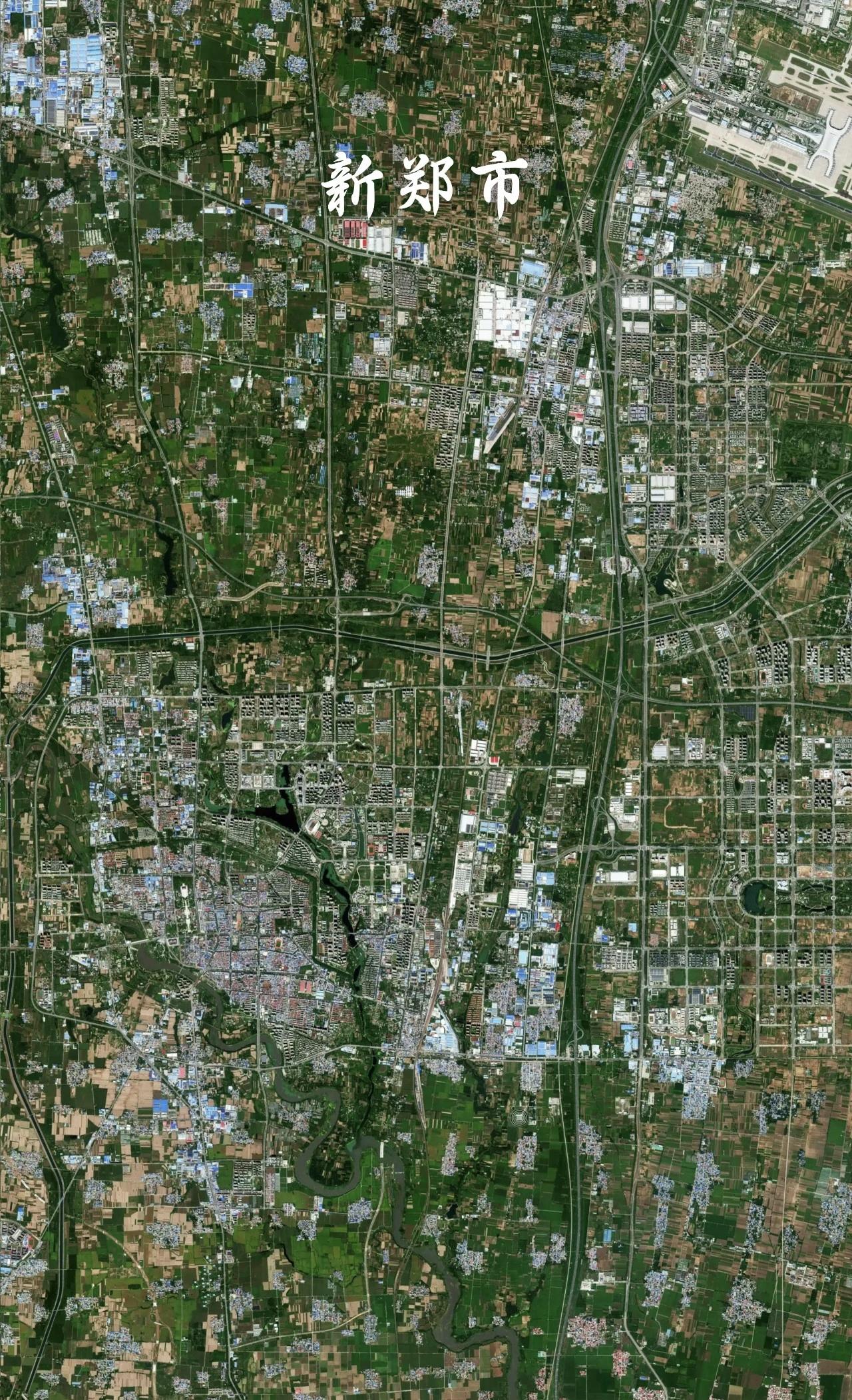 河南省新郑市高清卫星图