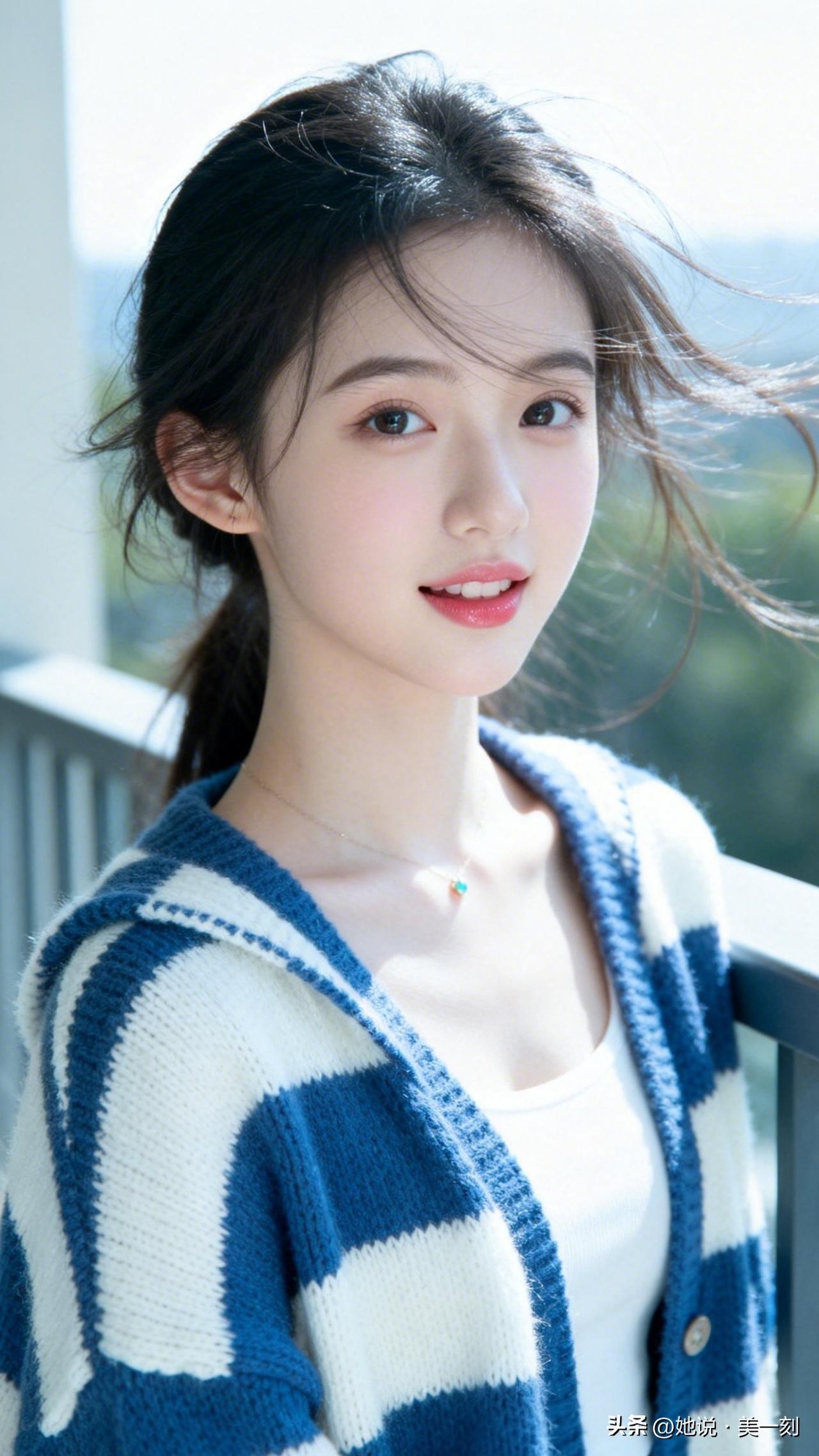 阳光下的少女，清新自然，甜美可人！🌞💕让人心动的女孩子,你喜欢哪一款?