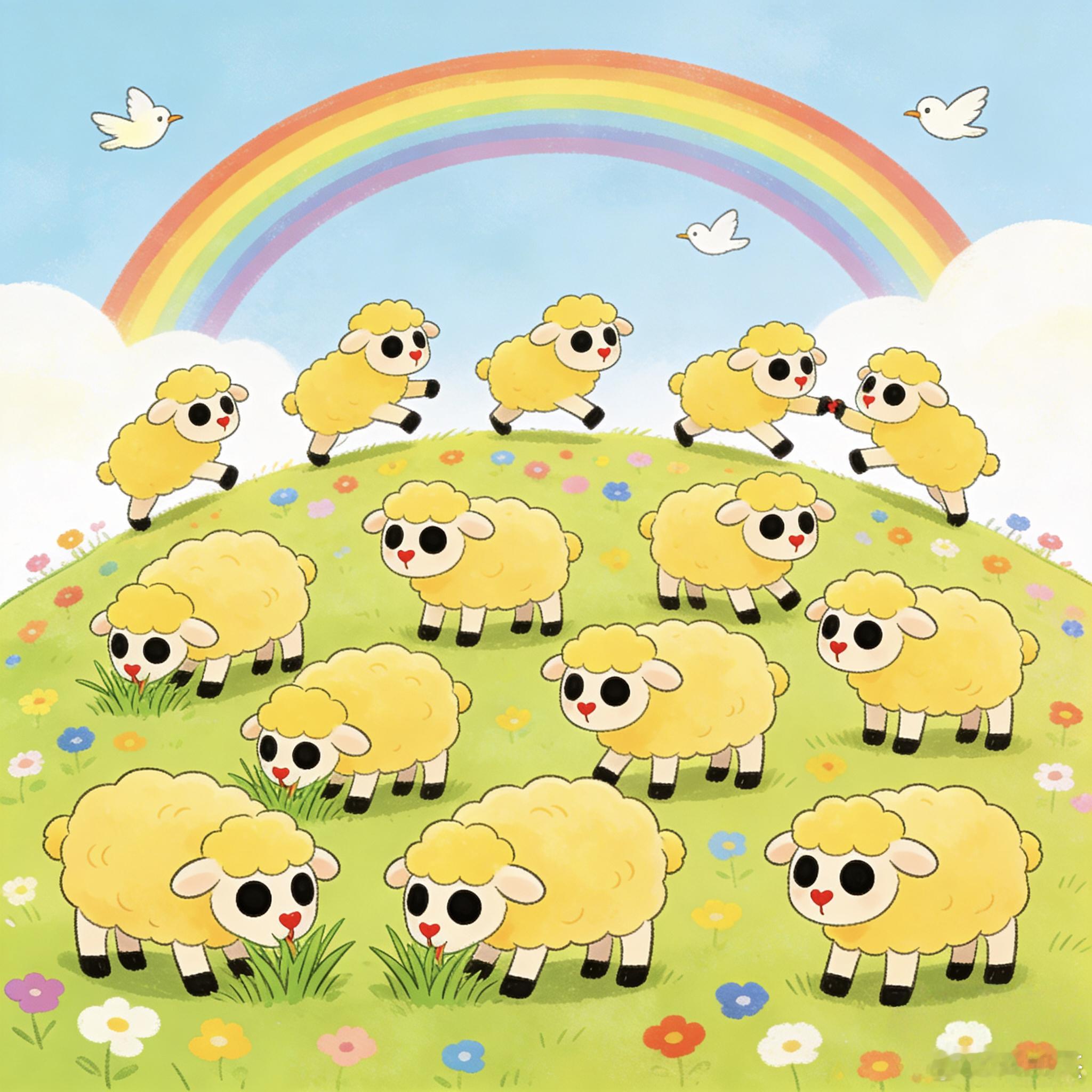 这里有几只羊？