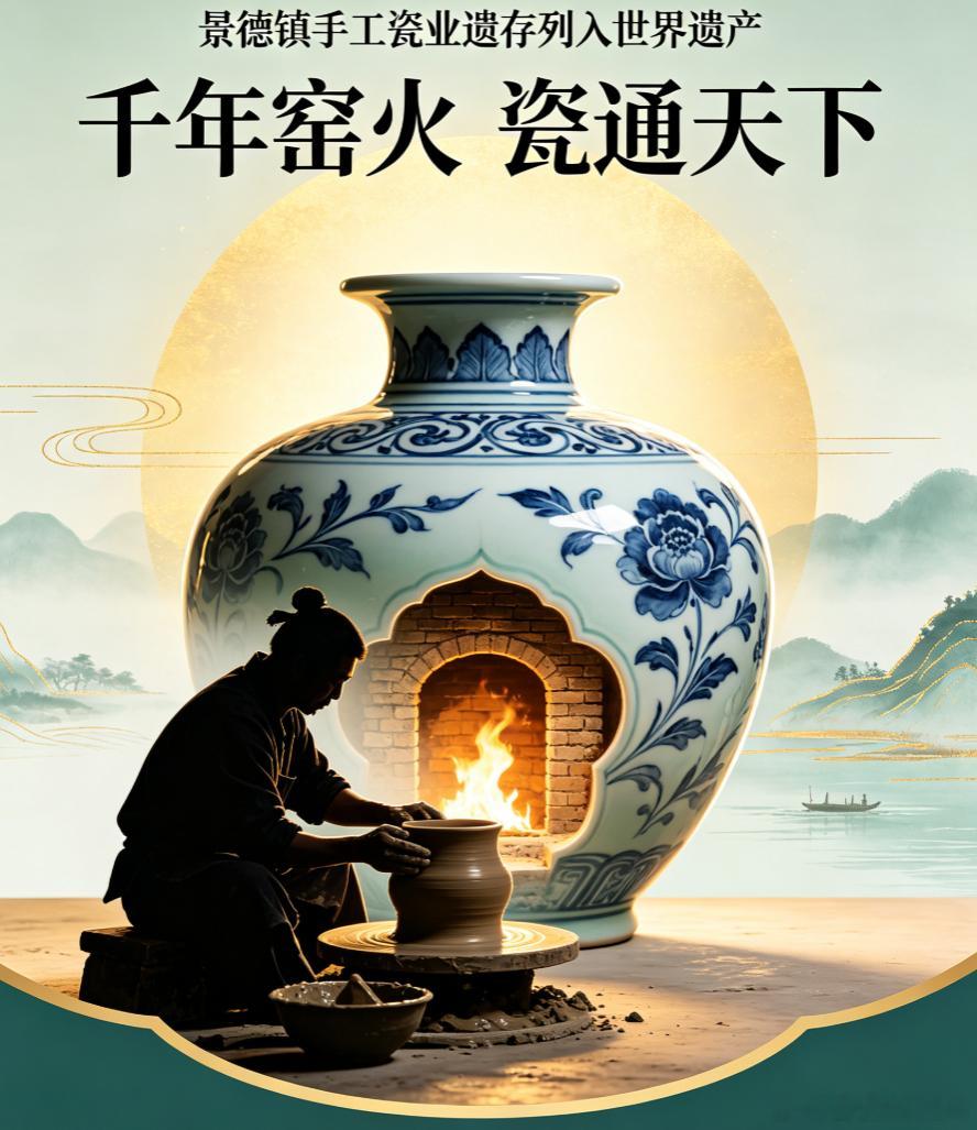 景德镇手工瓷业遗存列入世界遗产了，兄弟们。武汉开车过去4小时，周末就能到。以前只