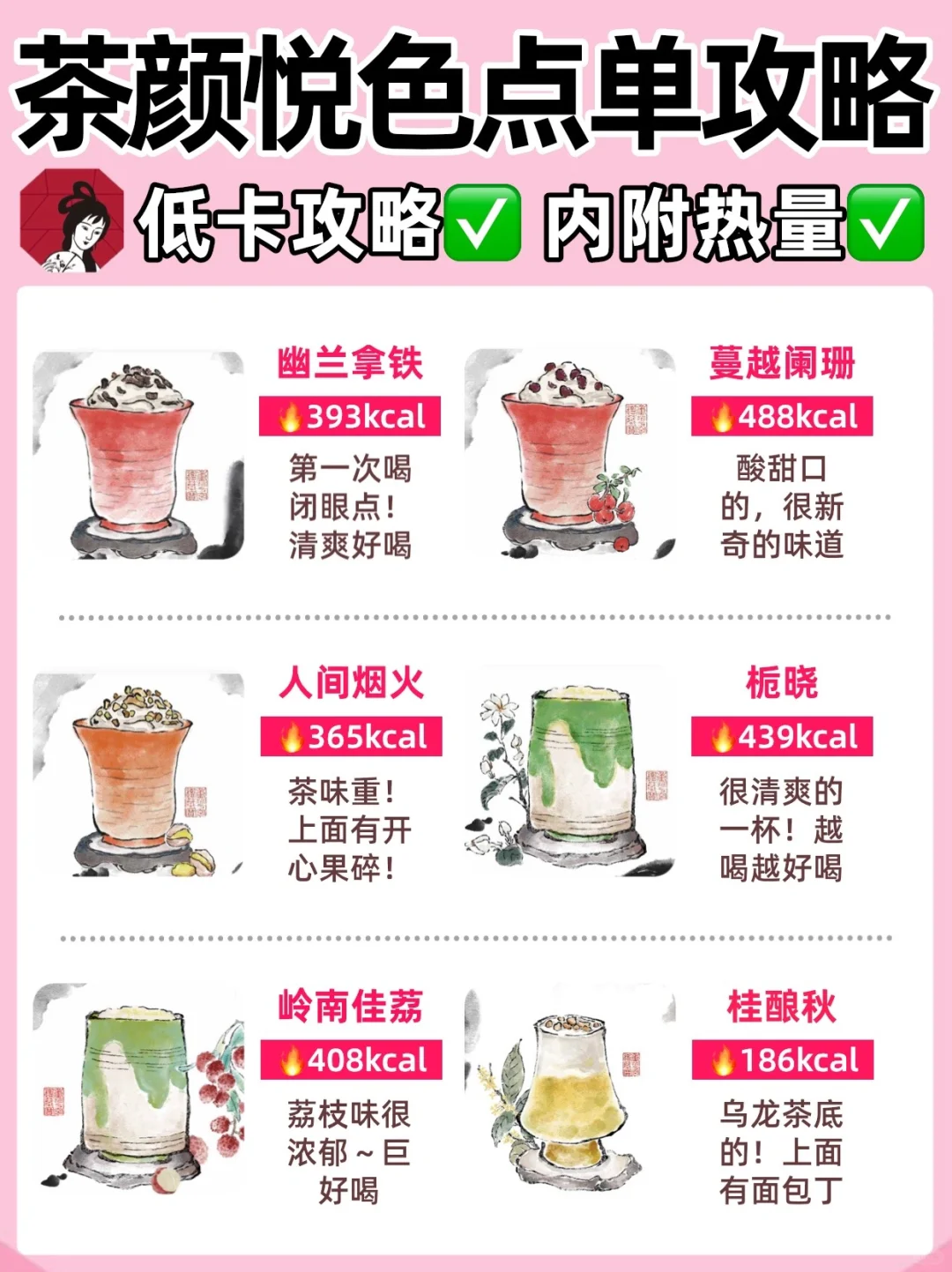 史上蕞全‼️茶颜悦色点单攻略🔥附低卡攻略✅