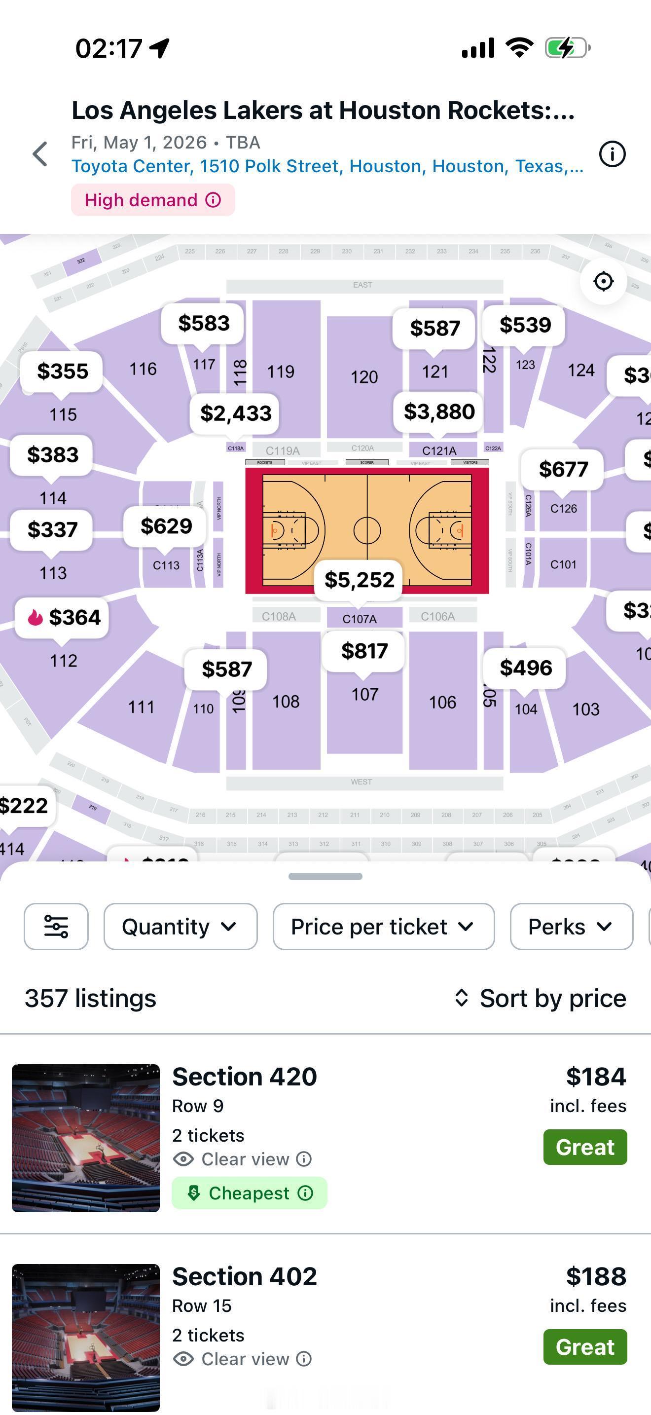 周四湖人主场打火箭打门票NBA火箭vs湖人